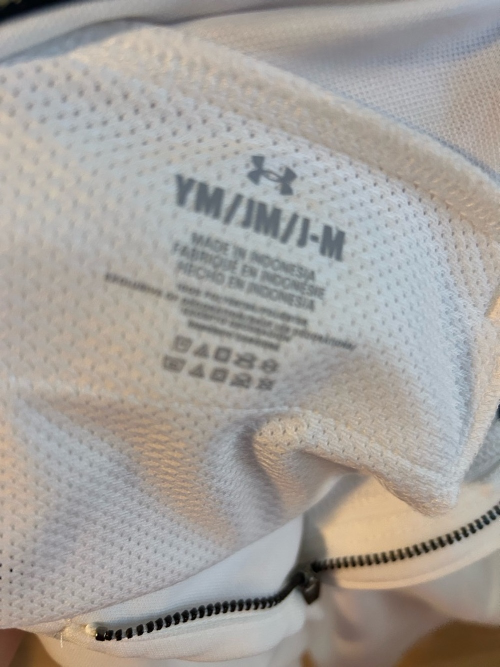 Under Armour White Kids' Athletic Baseball Pants with Black Logo - Picture 3 of 3